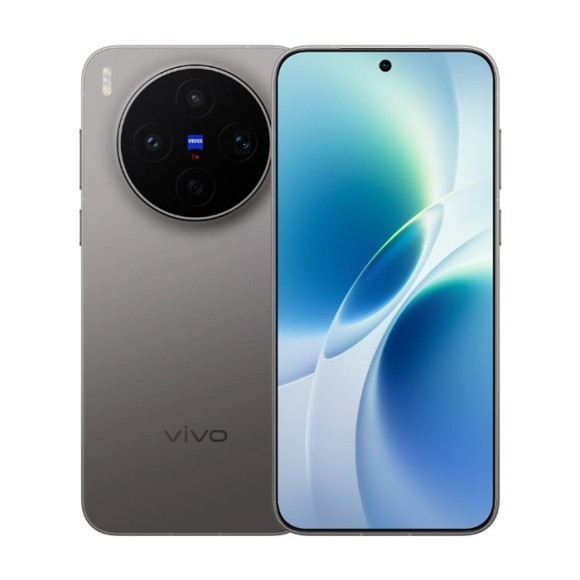 Vivo X300s smartphone in gray, featuring a 16GB RAM and 512GB storage, with a sleek design and high-resolution display.