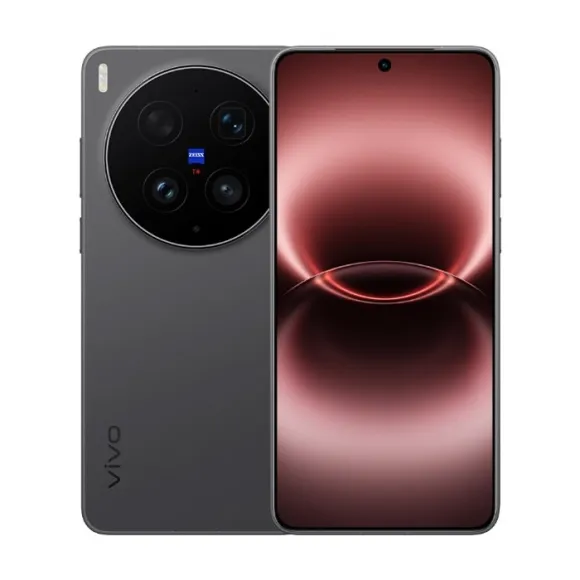Vivo X300 Ultra smartphone in gray featuring a large display and triple camera setup.