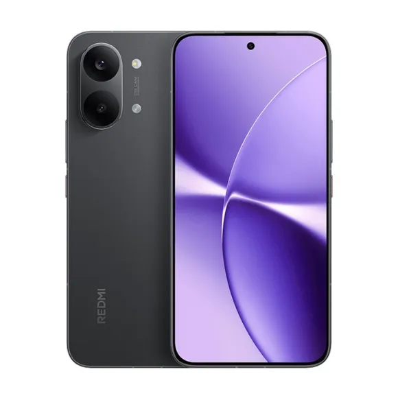Redmi Turbo 5 Max smartphone featuring 16GB RAM and 256GB storage in sleek design.