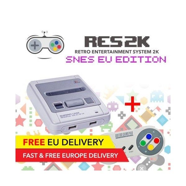 RES2k - SNES EU Version - incl. Retroflag USB Controller - EU Warehouse - Res2k - TradingShenzhen.com