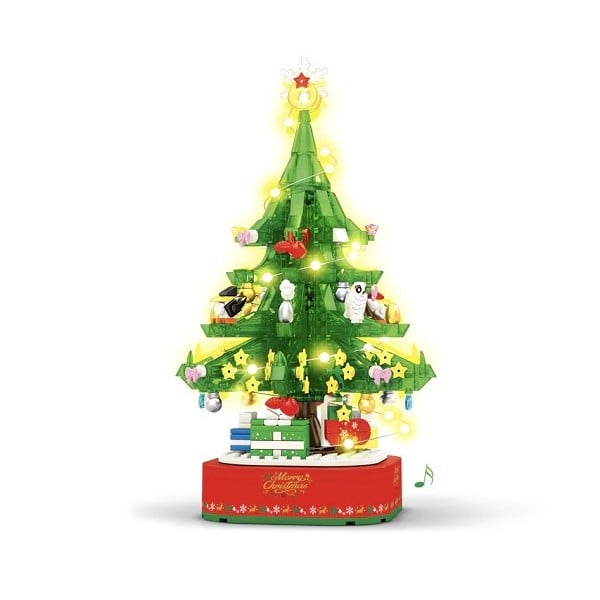 Sembo 601097 Christmas Tree Music Box with Lights - 486 parts - SEMBO - TradingShenzhen.com