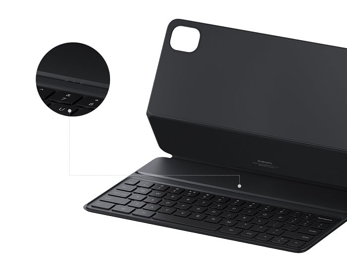 GUOJFEN Custodia per Tastiera Compatibile con XiaoMi Mi Pad 5pro/Mi Pad 5 Tablet Resistente Copertura in Pelle PU con Tastiera Magnetica Rimovibile 