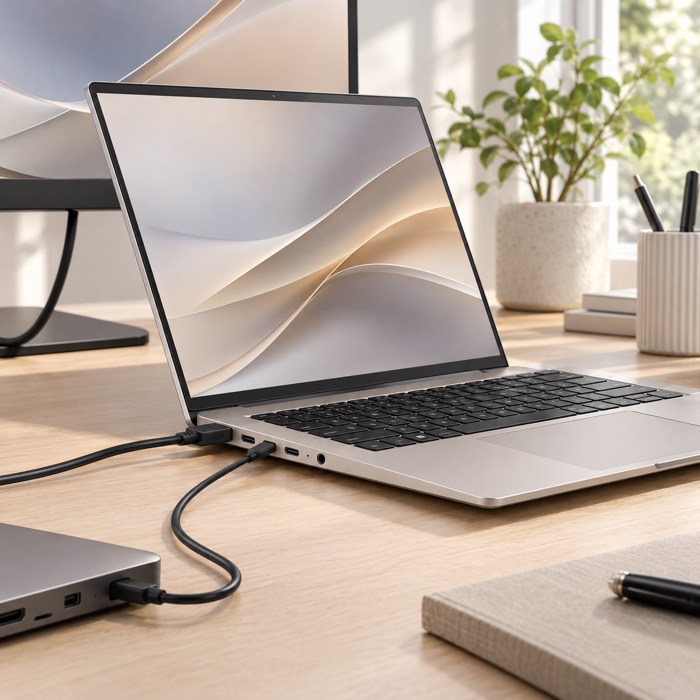 Ports of the HONOR MagicBook 16: HDMI, two USB-C and headset jack