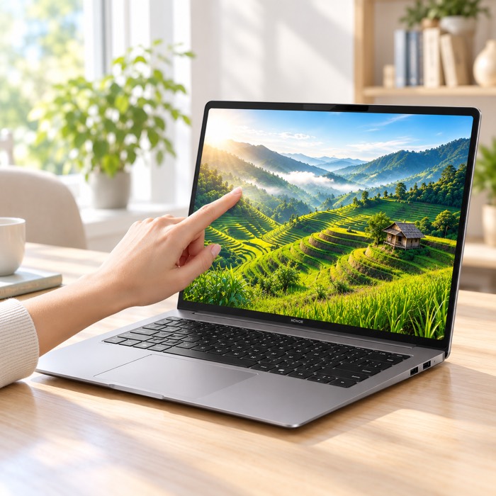 14.6-inch 3.1K OLED touchscreen of the HONOR MagicBook Pro 14