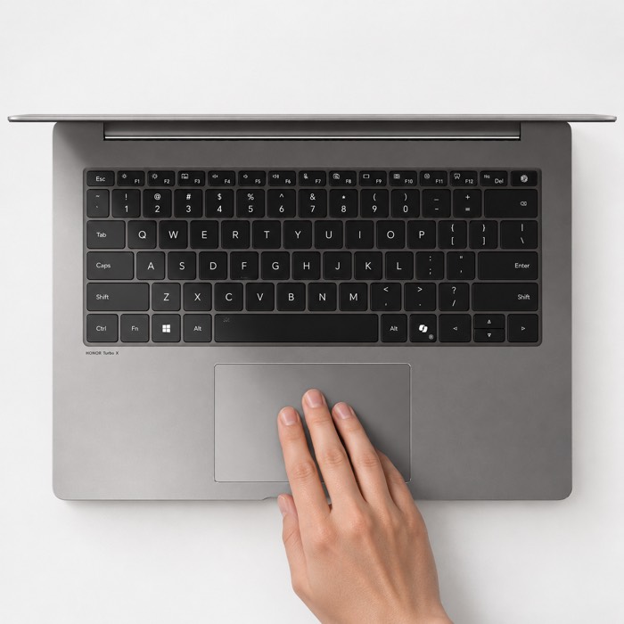 Keyboard and large touchpad of the HONOR MagicBook Pro 14