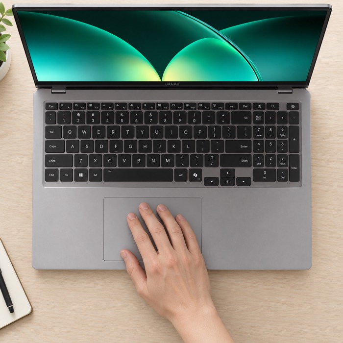 Keyboard with numeric keypad and large touchpad of the HONOR MagicBook Pro 16