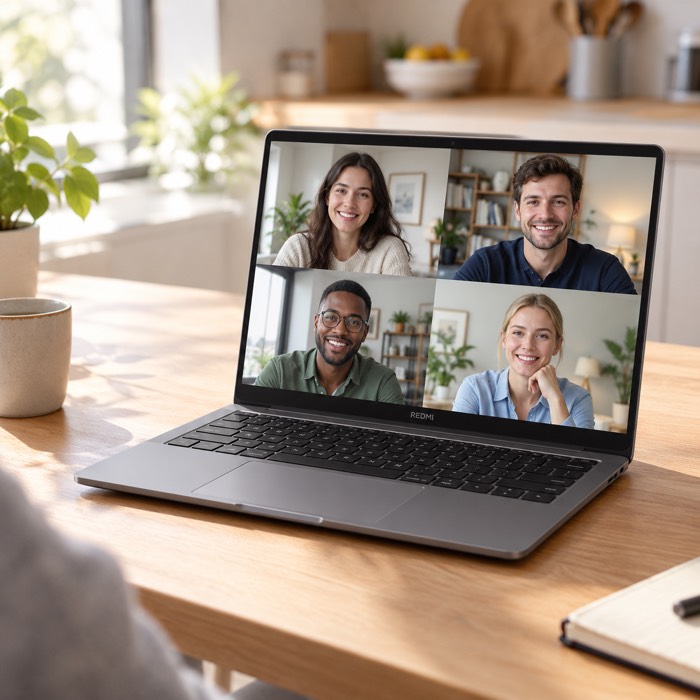 Video call on the REDMI Book 14 (2027) in Deep Space Gray