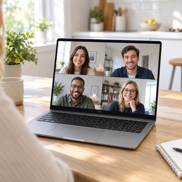 Video call on the REDMI Book 16 (2027) in Deep Space Gray