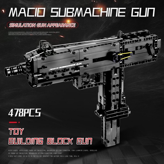 Mould King Mac 10 Submachine Gun Modell Nr.14012 478 Teile ab 14 Jahre in OVP