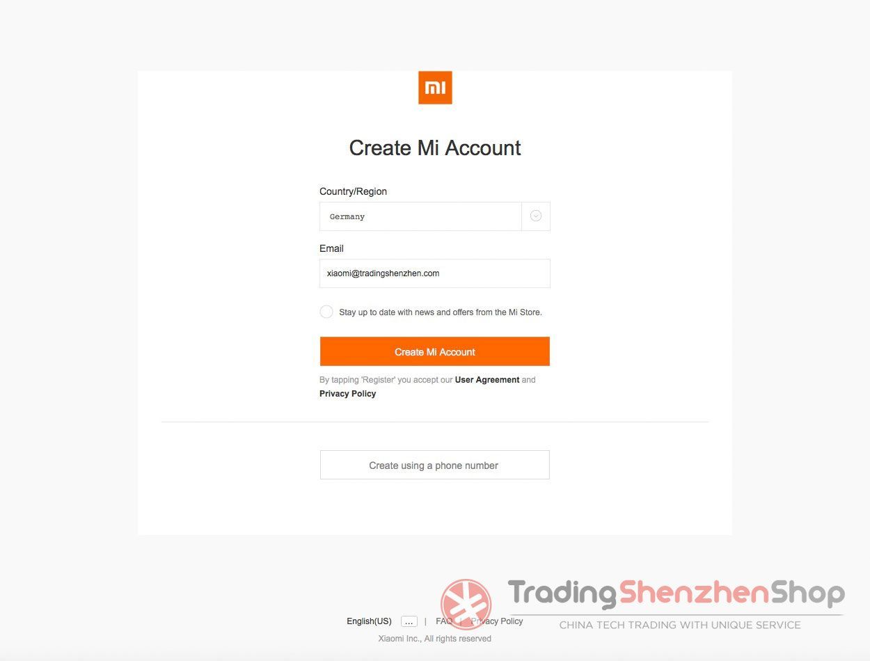 Create Xiaomi Mi Account Tutorial 2